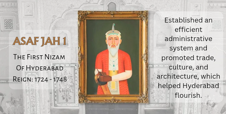 Asaf Jah 1 Founded The Nizam Dynasty, As The First Nizam He Initiated The Development Of Hyderabad