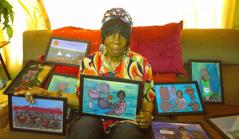 My Life with a Paintbrush and Easel – Aunt Dolly’s Clay Pots!   BY Parveen Singh